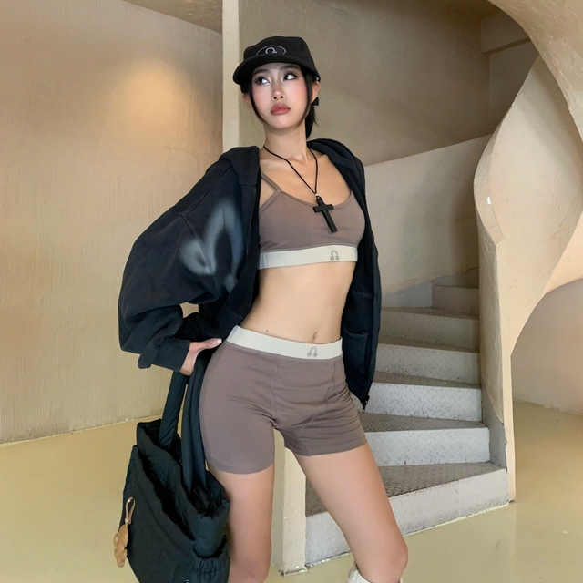 QUẦN BIKER thể thao LOGO THÊU NHÀ BẠCH TUỘC (SPORTY SET )