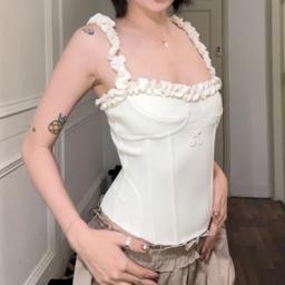 (PRE-ORDER 10 NGÀY) Áo ôm 2 dây bèo corset ver1 plus Nhabachtuoc