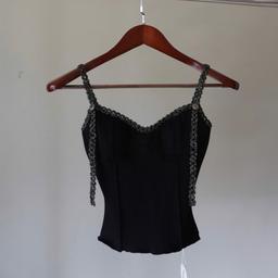 áo 2 dây dáng ôm DÂY MÓC XÍCH KHÔNG CO DÃN ( corset v4 nhabachtuoc )